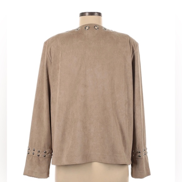 MING WANG Faux Leather Jacket Size Large.          #7 - Picture 6 of 6